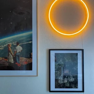 circle wall neon sign