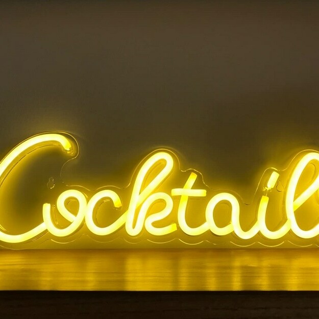 cocktails neon logo sign