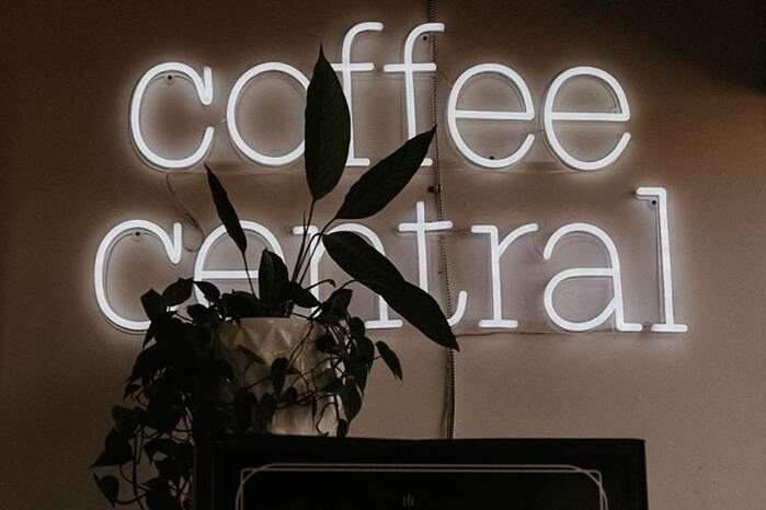 coffee bar neon light cafe neon sign white neon sign