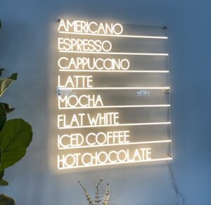 coffee menu neon light cafe menu price neon sign