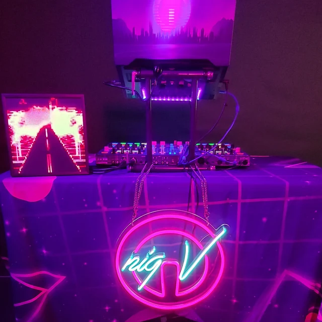 custom dj neon light, neon sign for party