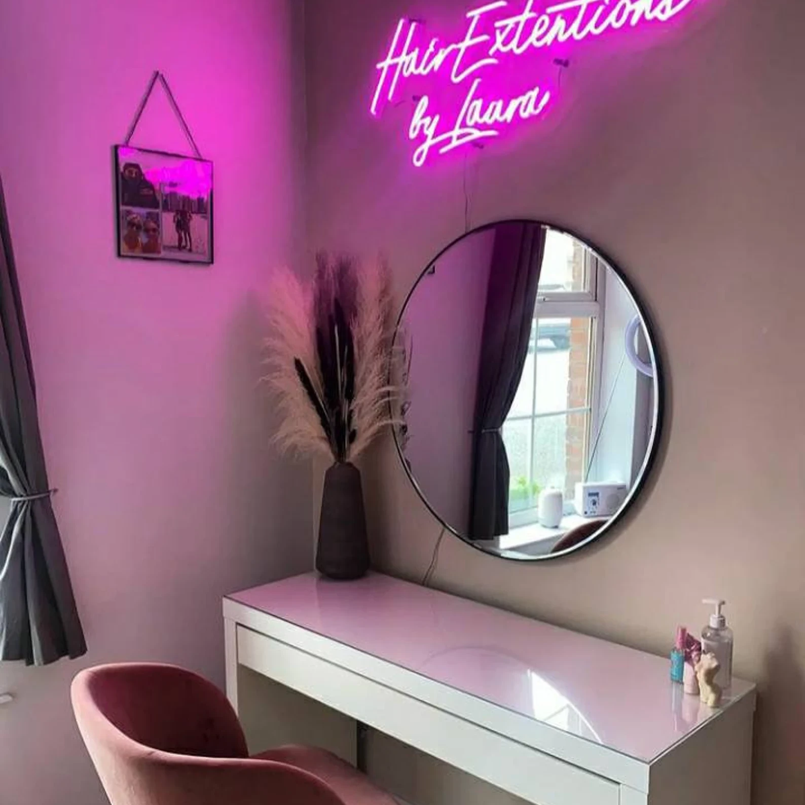 custom neon light wall art, pink neon signs for home decor