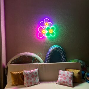 flower custom neon signs, small led neon lights.