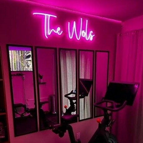 gym custom neon light, pink neon sign