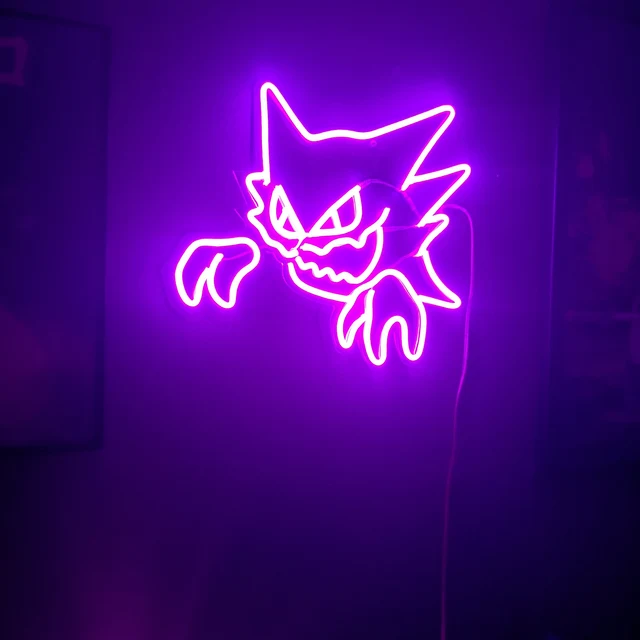 neon anime signs, pokemon neon lights