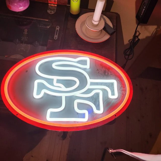 nfl logo neon sign, san francisco neon light