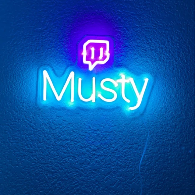 personal twitch neon sign, customize twitch neon light