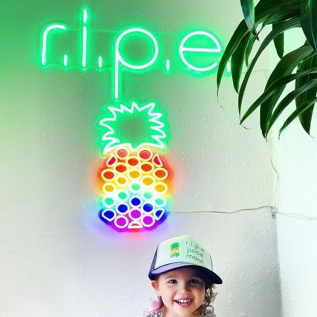 pineapple green custom neon logo light