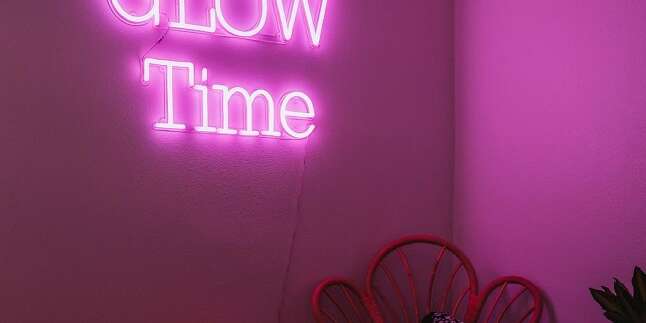 pink neon letters sign for home