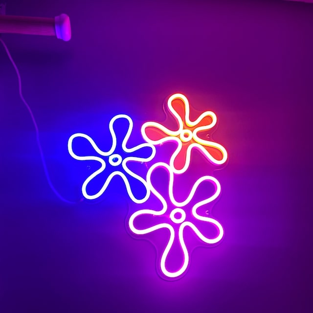 purple neon lights,neon painting