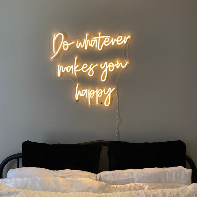 softwhite bedroom neon light, custom bedroom neon signs