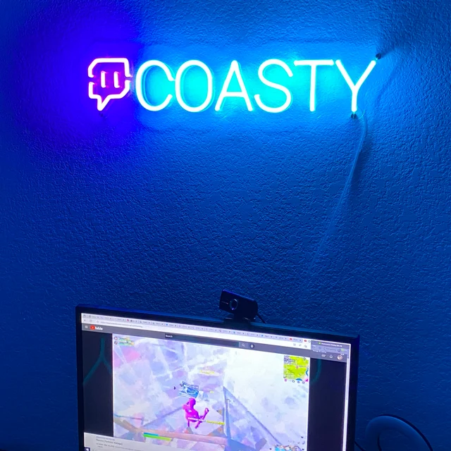 twitch custom neon sign logo, neon light logo twitch channel