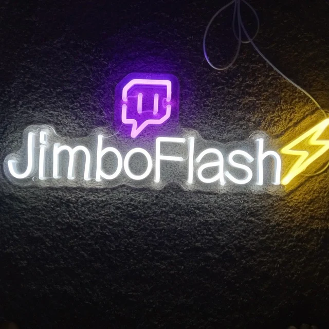 twitch logo neon sign, custom twitch streamer neon sign