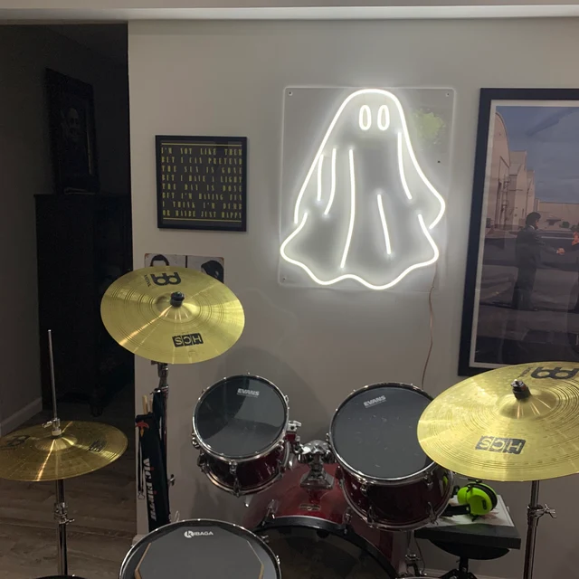 white LED ghost halloween neon lights