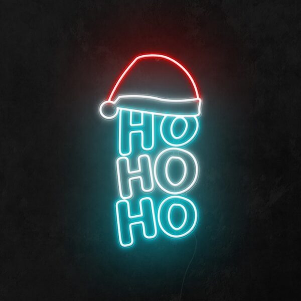 christmas hohoho neon sign, holiday neon signs