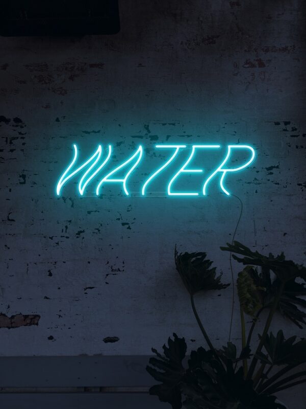 custom neon sign for cafe, shop and bar, ice blue color neon sign