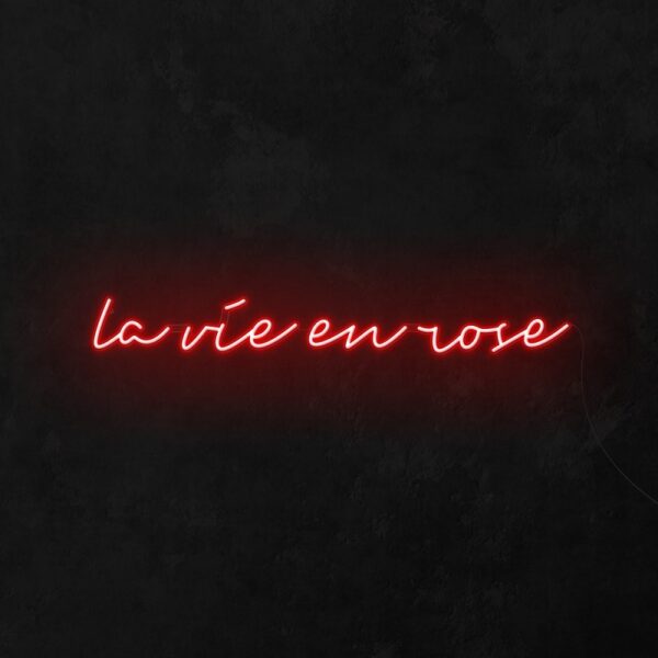 la vie en rose custom neon light, red neon signs for decor, wall art
