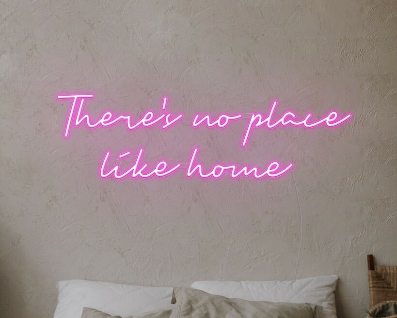 pink custom neon sign over bed, bedroom neon lights,home decor neon light, custom neon sign home decor