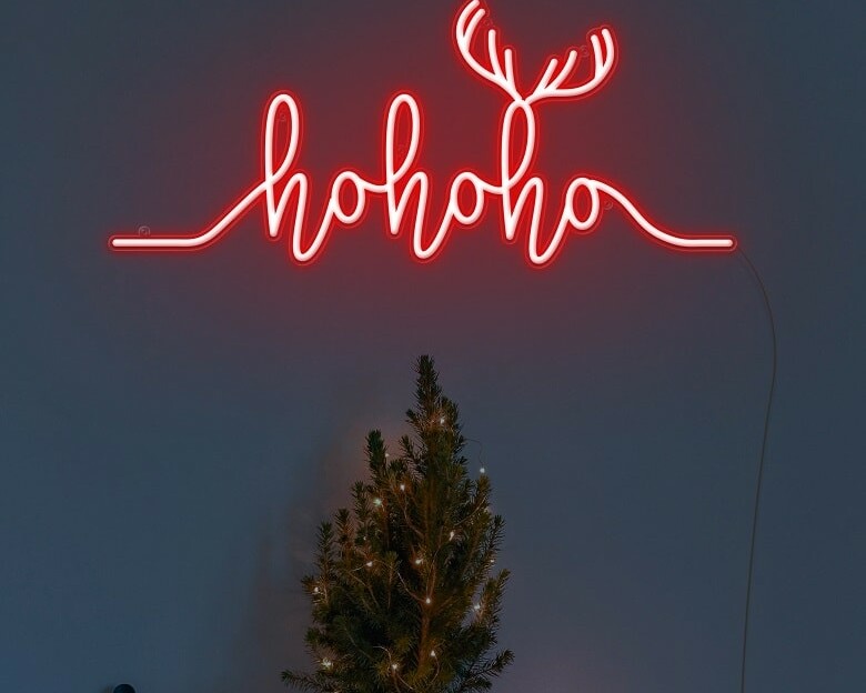 red color neon sign, holiday red neon light, multiple color neon signs