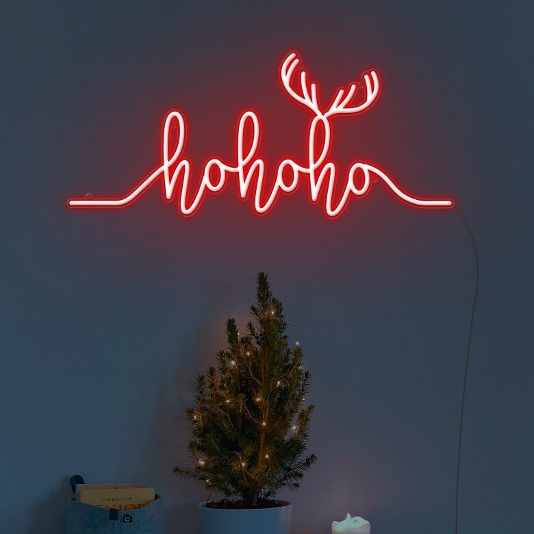 red color neon sign, holiday red neon light, multiple color neon signs