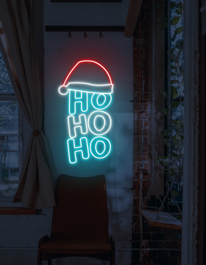 santa hat custom neon signs,neon sign for chrismas