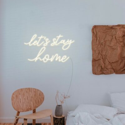 soft white neon sign custom room decor, neon light for house, custom neon sign
