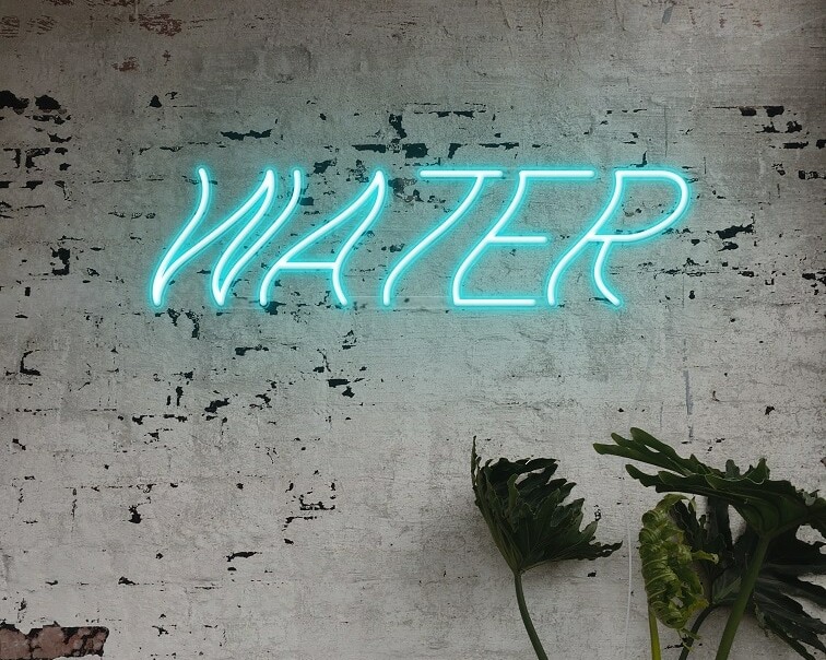 water neon sign, shop neon sing, cafe and bar custom neon sign