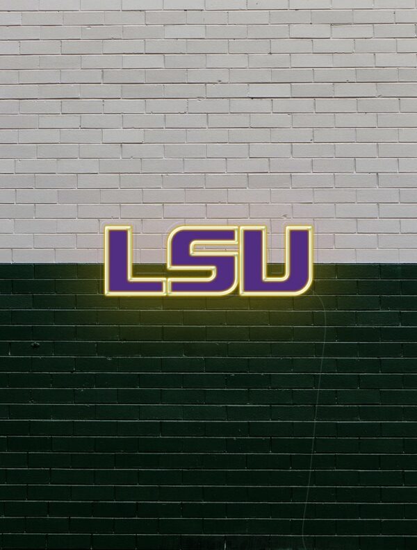 LSU logo football neon signs, neon light football
