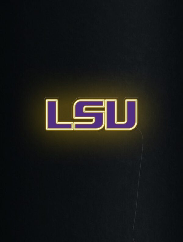 LSU tigers football neon signs, neon light LCU football logo