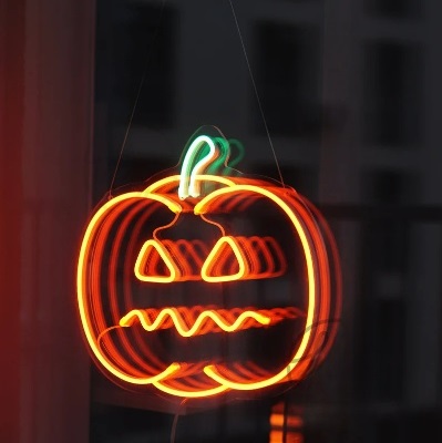 Pumpkin Neon Sign, halloween custom neon light