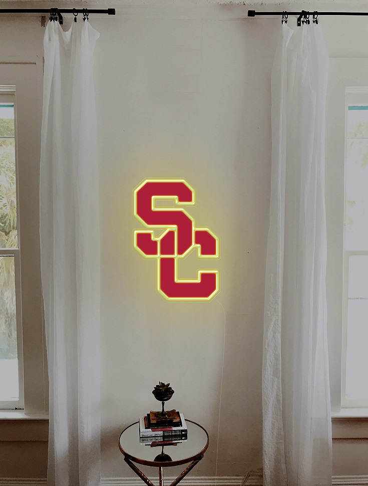 USC Trojans football neon sign, neon light for college football