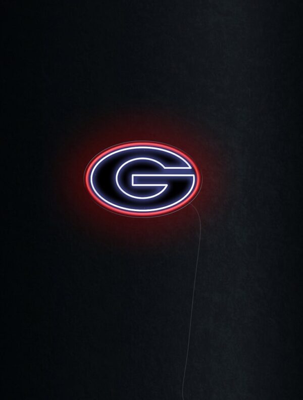 bulldogs football neon signs, college football neon sign
