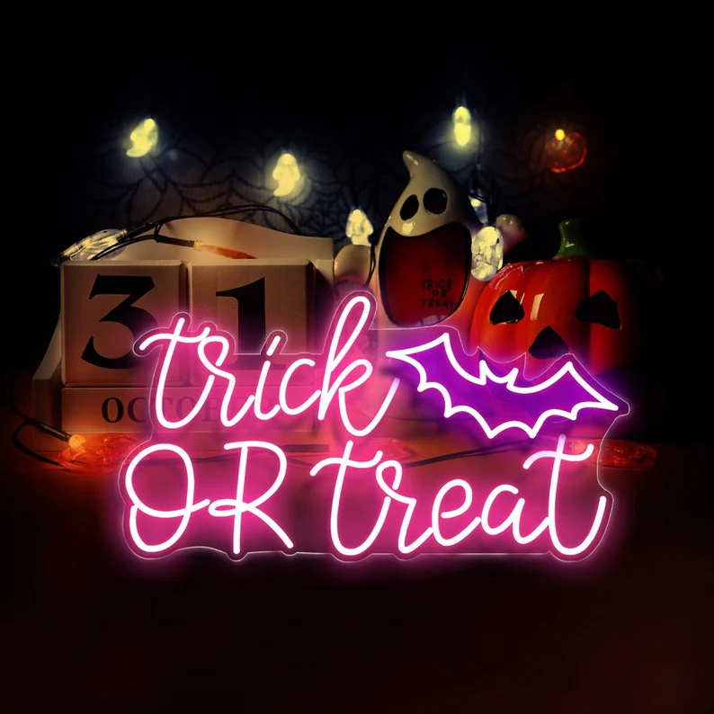 decorative halloween neon sign