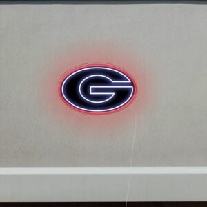 georgia bulldog football neon sign, college football neon lights