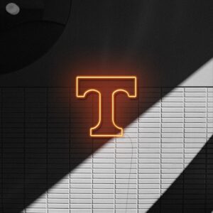 neon sign Tennessee Volunteers football, college football neon light