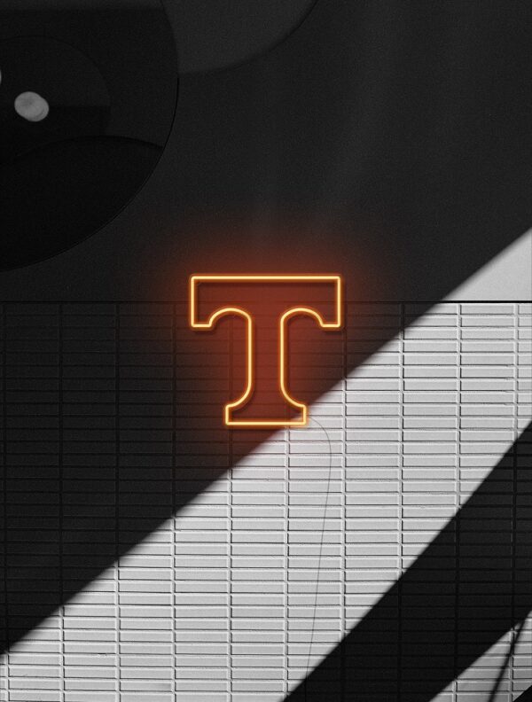 neon sign Tennessee Volunteers football, college football neon light