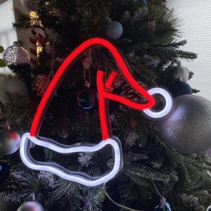 santa's hat led neon sign, custom neon sign for Christmas