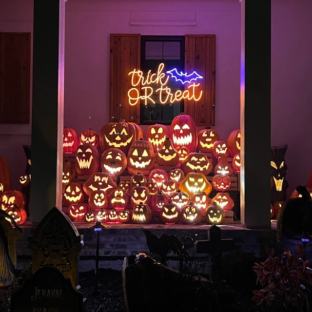 trick or treat neon light decoration