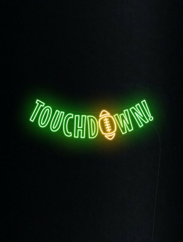 football neon sign, touchdown custom neon sign