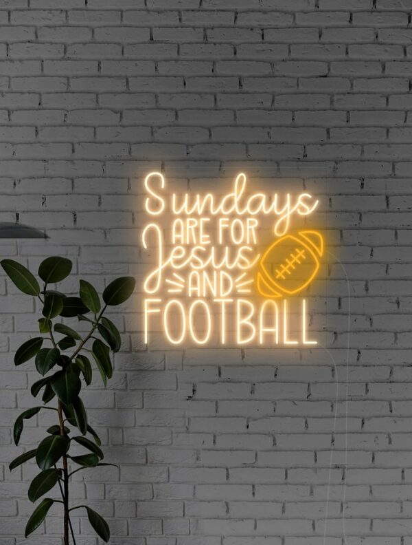 football sunday neon sign, custom neon sign for football