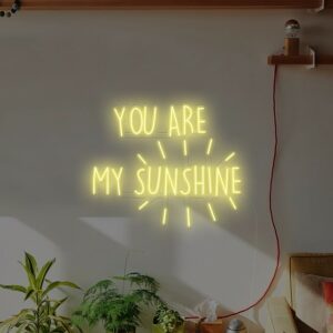 you are my sunshine quote neon sign, custom quote neon light