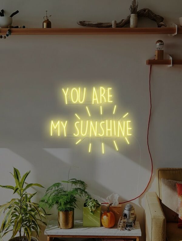 you are my sunshine quote neon sign, custom quote neon light