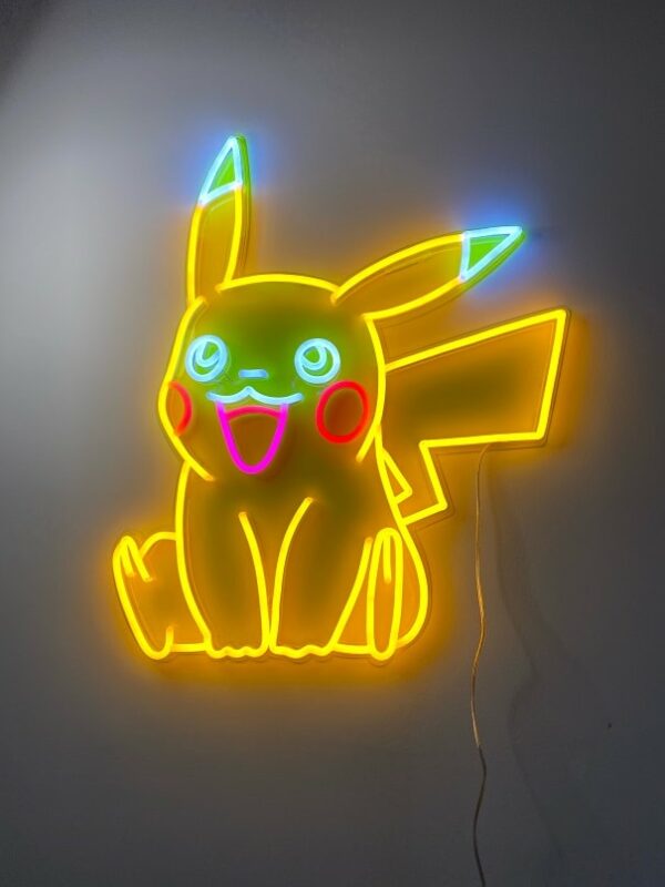 Pikachu custom neon sign, neon light pokemon