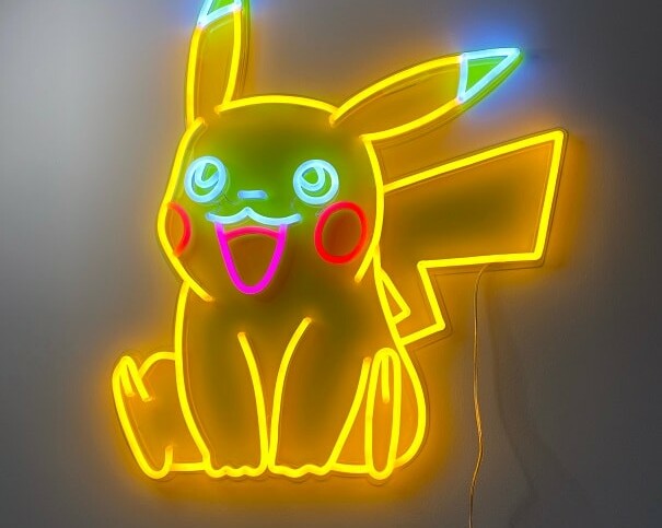 Pikachu custom neon sign, neon light pokemon