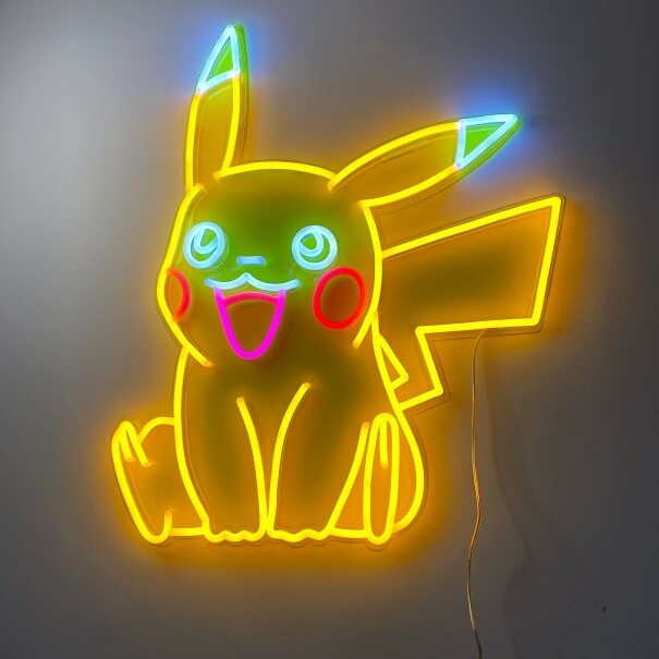 Pikachu custom neon sign, neon light pokemon