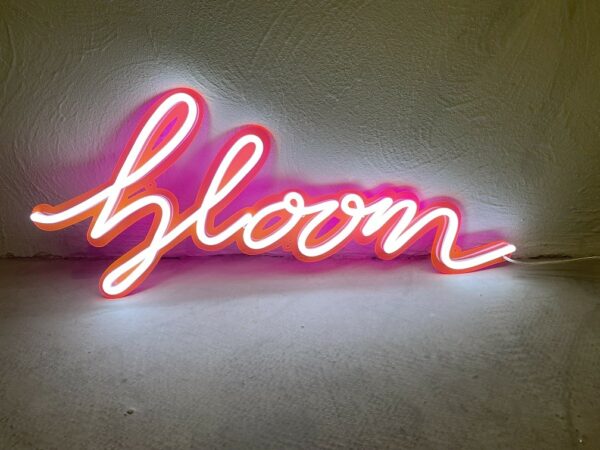 bloom pink neon lights for home decor