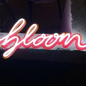 pink backing custom neon sign, bloom neon light for home decor