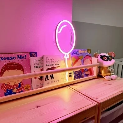 childern room neon sign, pink cute neon sign balloon shape neon lights