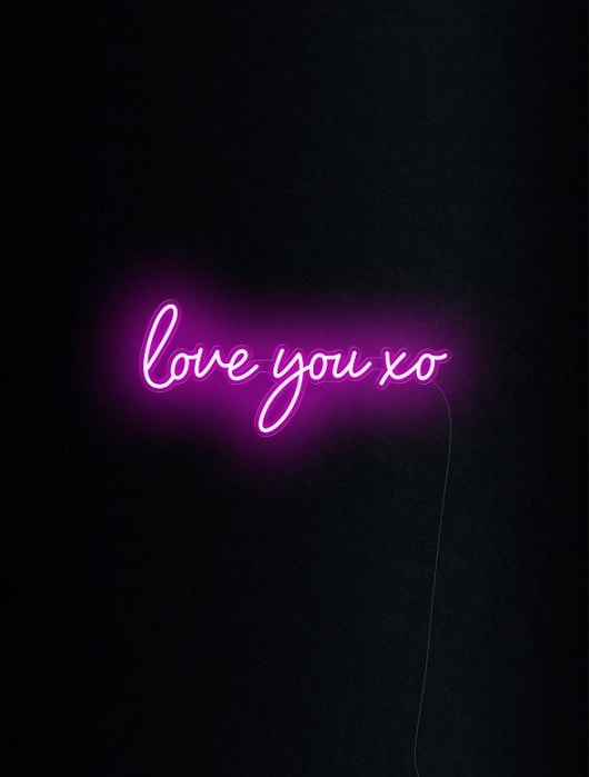 Love You XO Neon Sign for Wedding Bedroom Decor Echo Neon