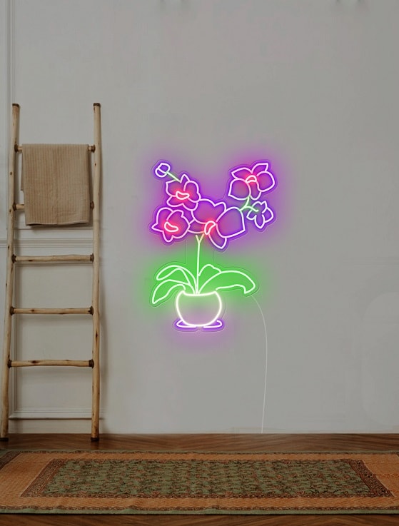 orchid neon light best for home decor and gift